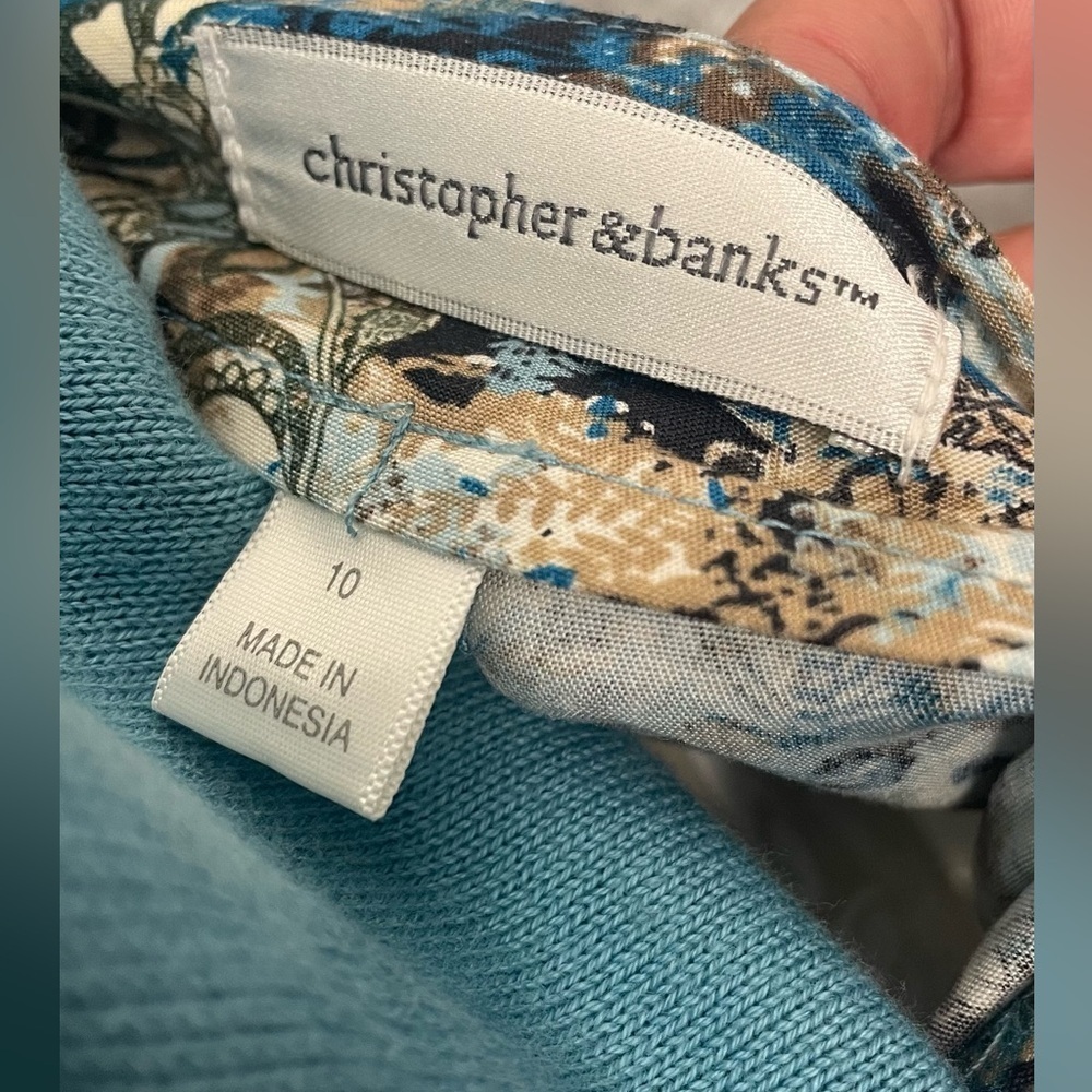 C&B Teal Cardigan & Floral Maxi Skirt Set Sz M/10 - Picture 3 of 11